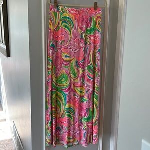 Lilly Pulitzer Cotton Maxi Skirt. Size L.